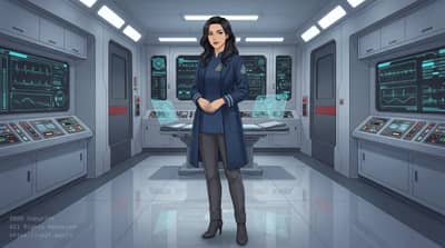 The official profile image of Chief Medical Officer of the UPGF Galactic Vessel Zephyrus, Dr. Oriana Guarina