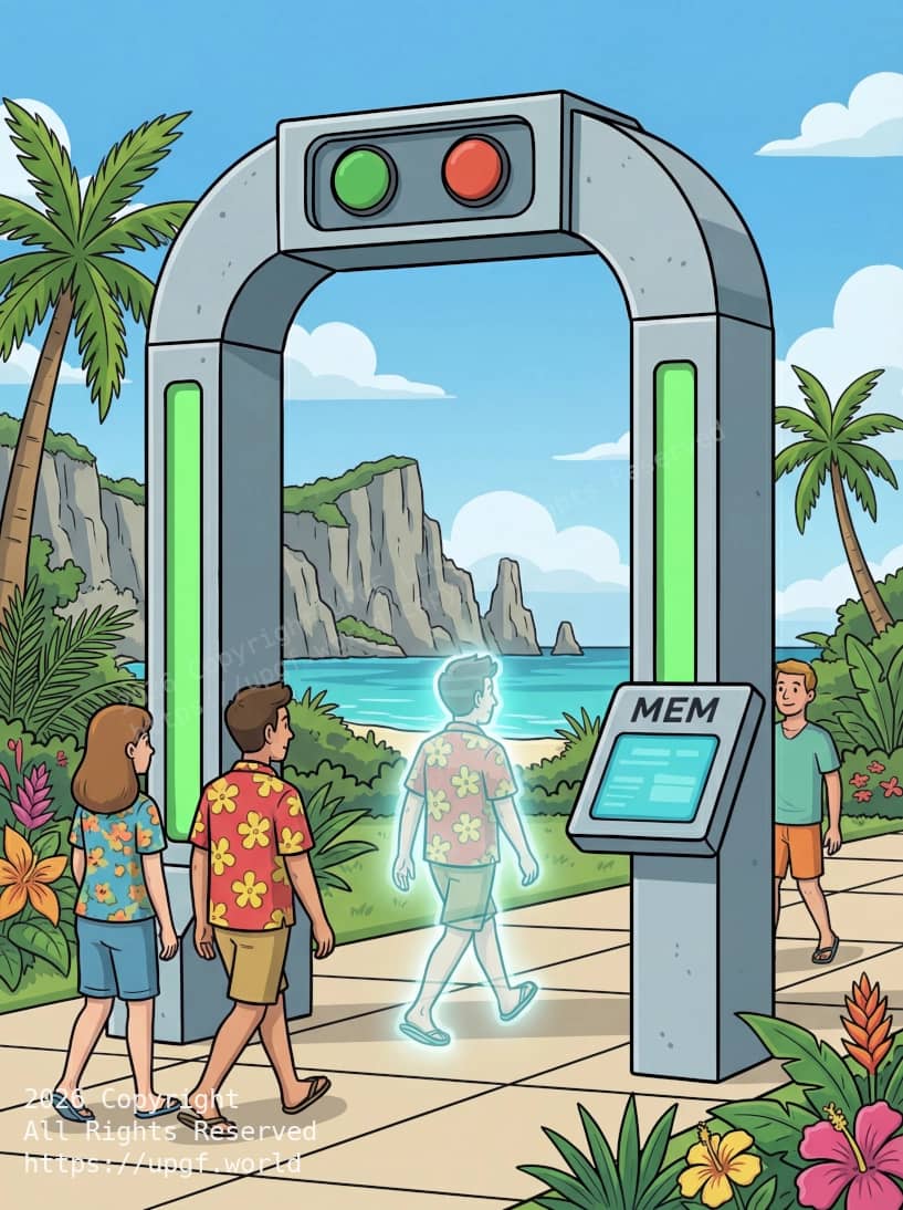 MEM (Matter - To - Energy - To - Matter) Transport Arch at Makatea Island in the French Polynesia on Earth in the United Planets And Galactic Fleet
