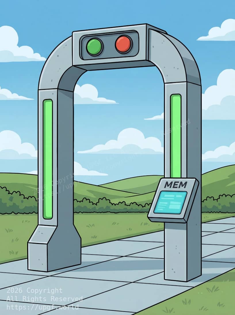 MEM (Matter - To - Energy - To - Matter) Transport Arch in a city park in the United Planets and Galactic Fleet